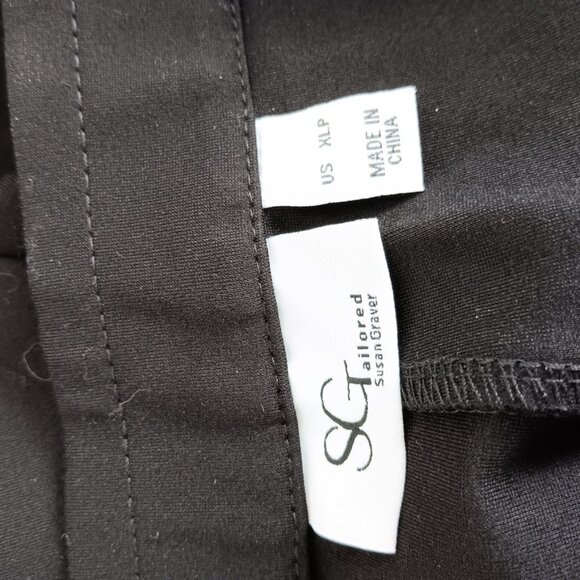 Tailored by Susan Graver Petite Smart Ponte Straight Leg Trouser-Size PXL a64307 - Picture 2 of 3
